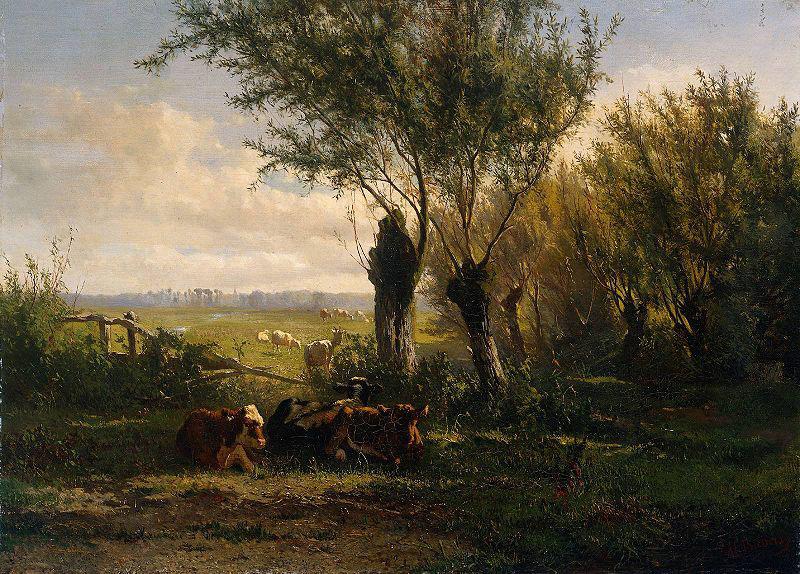 Gerard Bilders Meadow near Oosterbeek oil painting image